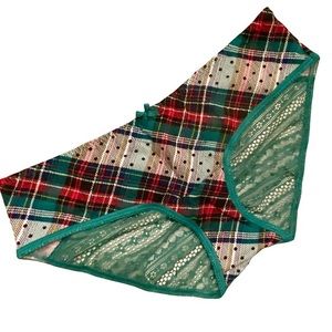 Victoria’s Secret Plaid Holiday Red & Green Hiphugger Hipster